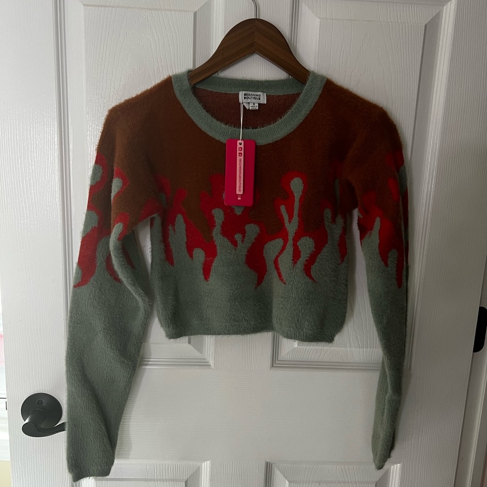 Beginning Boutique Flame Sweater